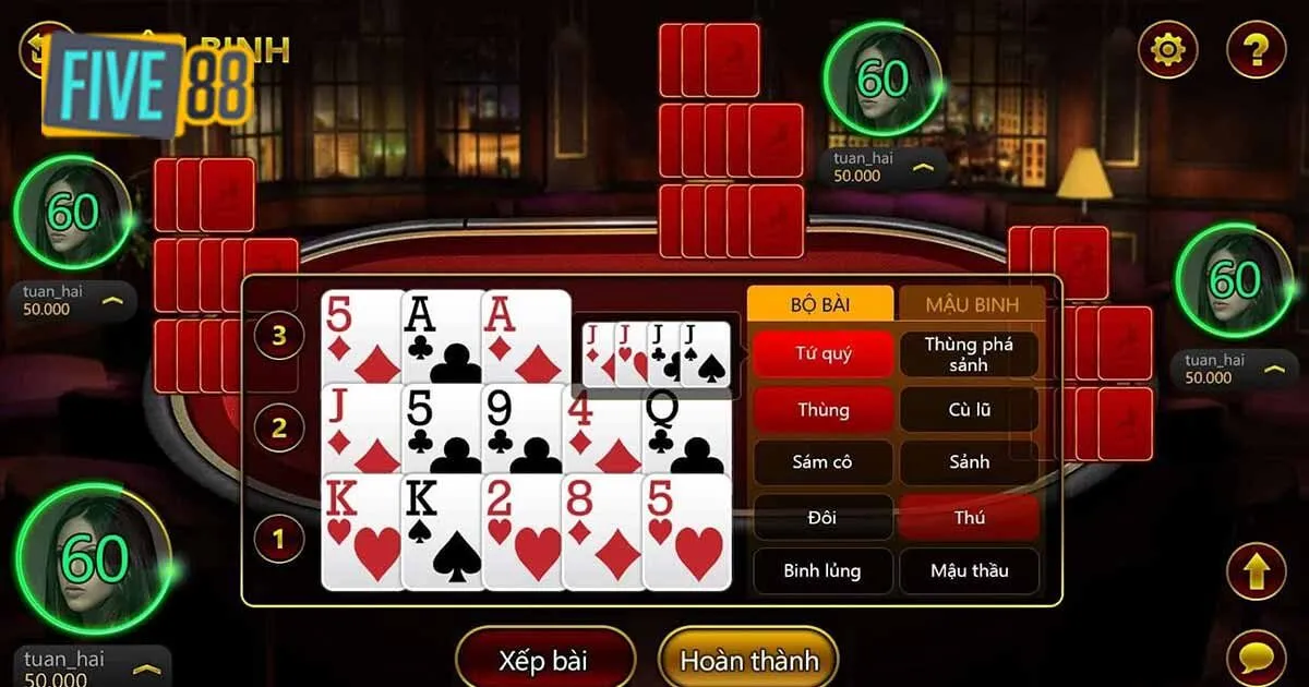 Cách tính điểm dễ dàng trong game mậu binh bạn phải biết